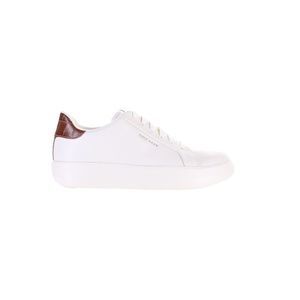 Cole Haan White Sneakers with Brown Heel Accent